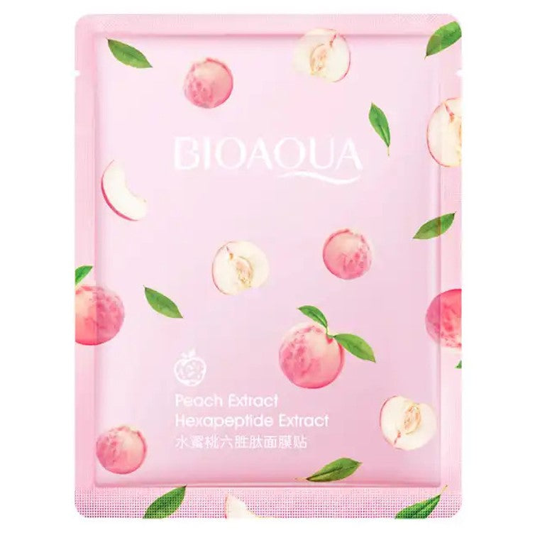 BIOAQUA Peach Extract Hexapeptide Extract Facial Mask 30g