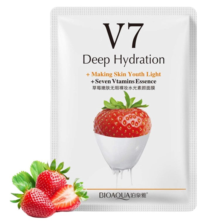 BIOAQUA V7 Deep Hydration Strawberry Facial Mask 30g