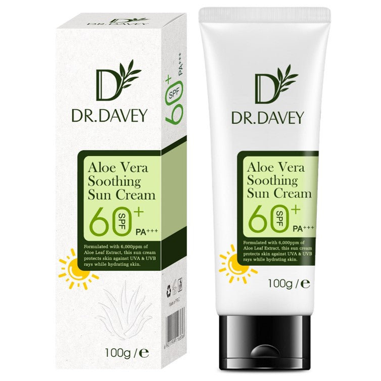 Dr. Davey Sun Cream SPF60+ Aloe Vera Soothing Hydrating 100g