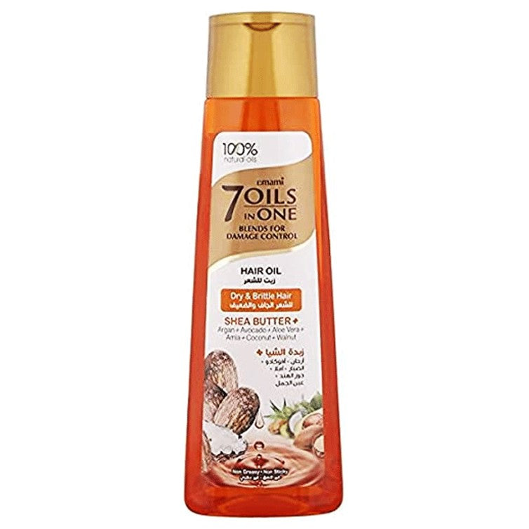 Emami 7 Oils in one Hair Oil with Shea Butter for Dry & Brittle Hair 100ml