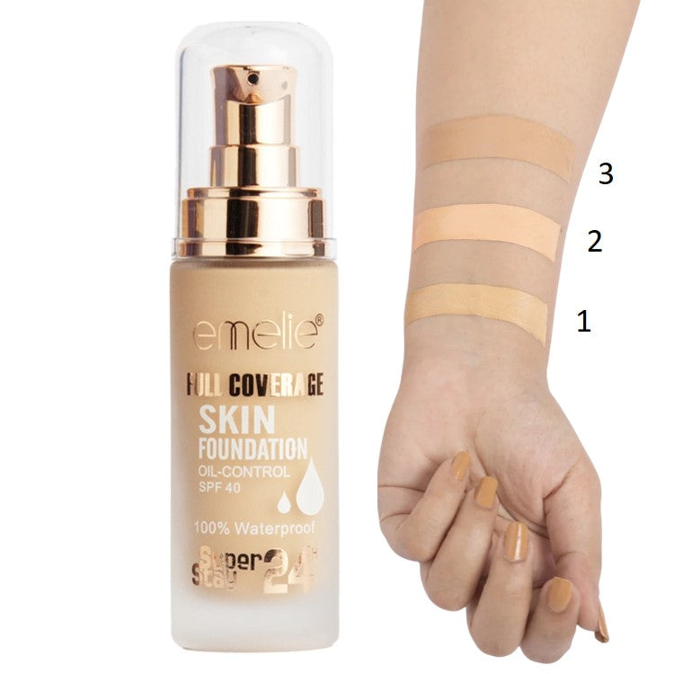 Emelie Full Coverage Skin Foundation Oil Control SPF40