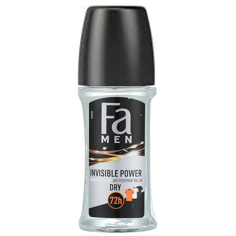 FA Men Dry Roll on Invisible Power 72H Protection Antiperspirant