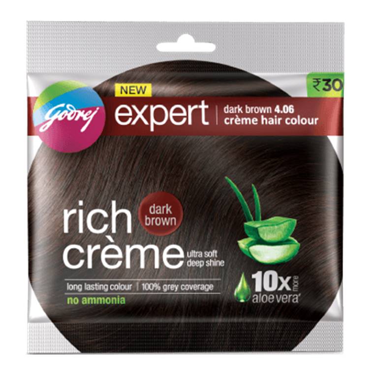 Godrej Expert Rich Creme Hair Color 4.06 Dark Brown