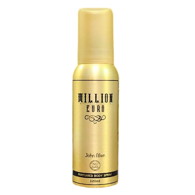 John Allen Million Euro Perfumed Body Spray No Gas 120ml