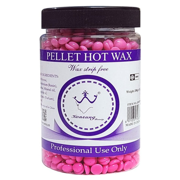 Konsung Beauty Pellet Hot Wax Strip Free Pink Jar 200g - Urban Beauty