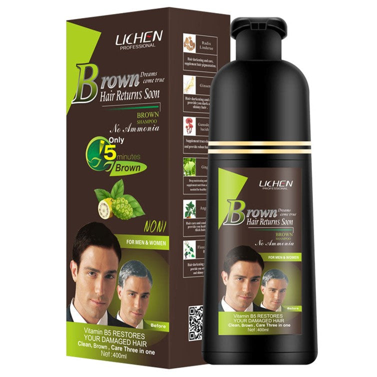 Lichen Hair Color Dark Brown Shampoo 400ml
