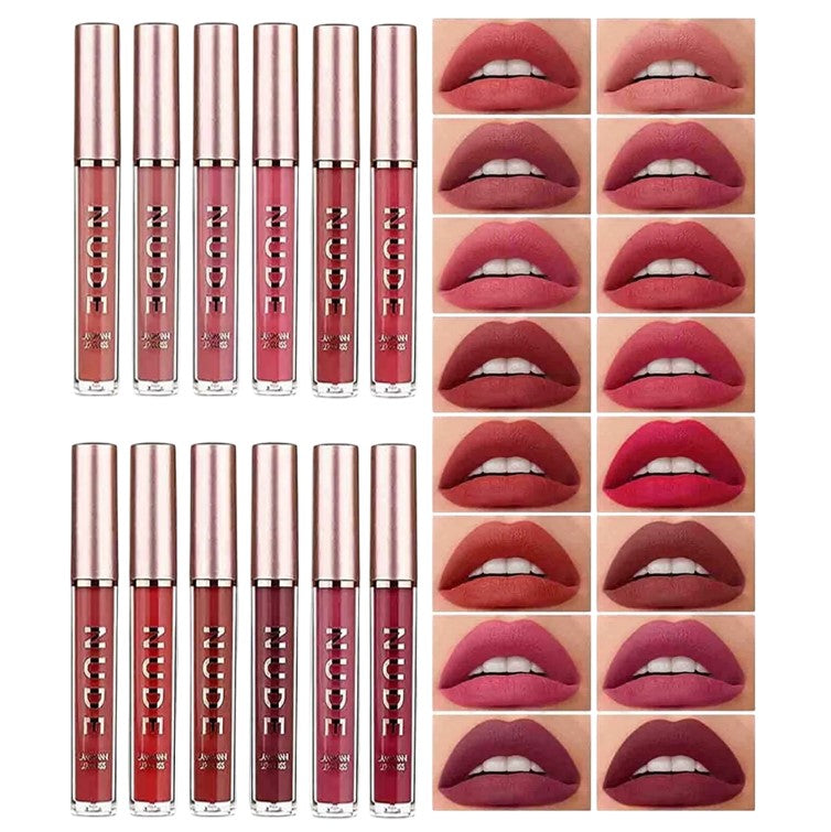 Matte Lip Gloss velvety Liquid Lipstick (Pack of 12)