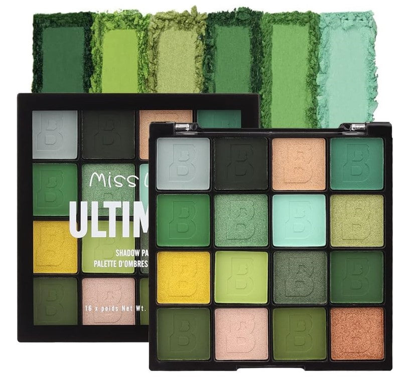 Miss Lara 16 Color Eyeshadow Palette Green Forest