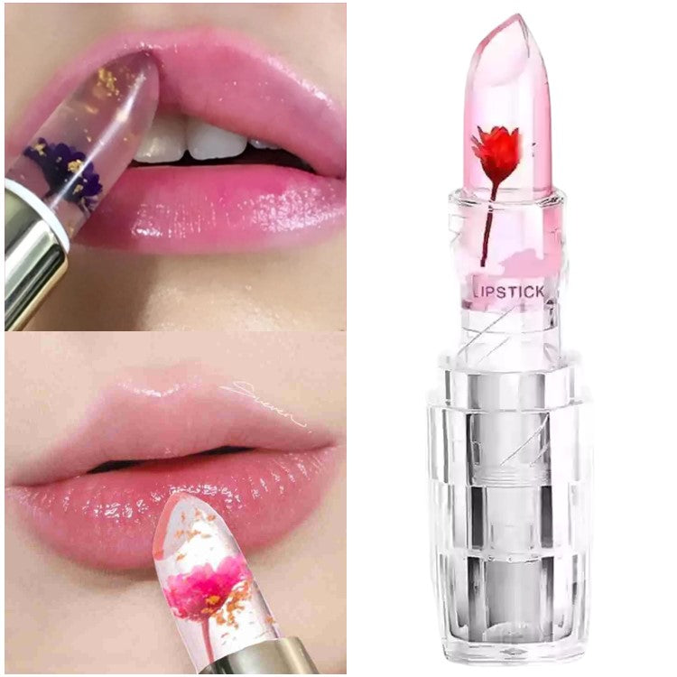 Mocallure Crystal Flower Jelly Transparent Pink Lipstick