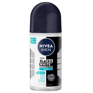 Nivea Men Black & White Invisible Fresh Deodorant Roll on 50ml