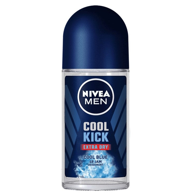 Nivea Men Cool Kick Extra Dry Cool Blue Deodorant Roll on 50ml