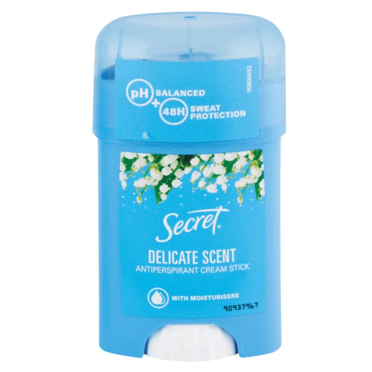 Secret Antiperspirant Cream Stick with Moisturizer Delicate Scent 40ml