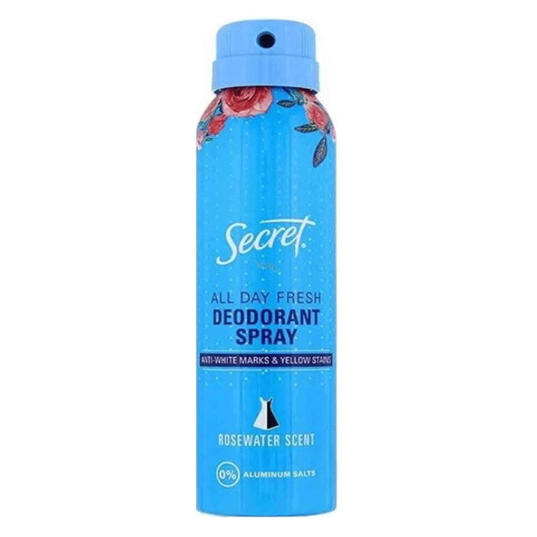 Secret Deodorant Spray All Day Fresh Rosewater Scent 150ml