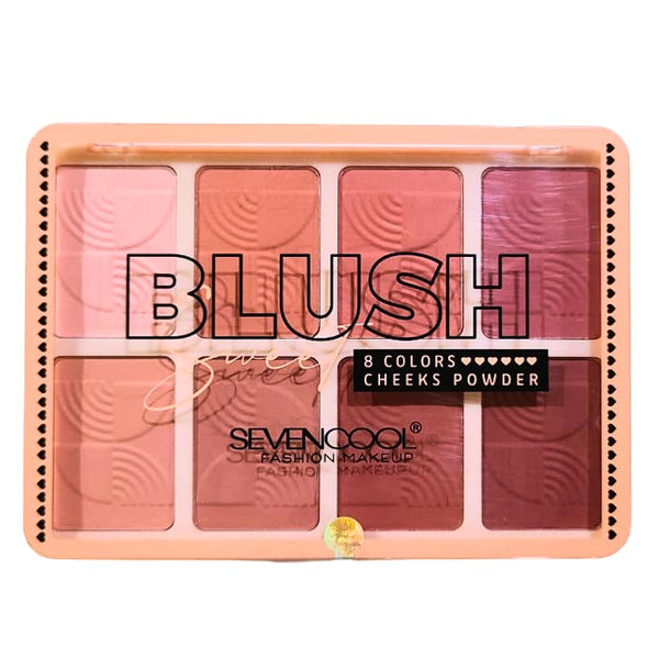 Seven Cool Matte Blush 8 Colors Shade 01 - Urban Beauty