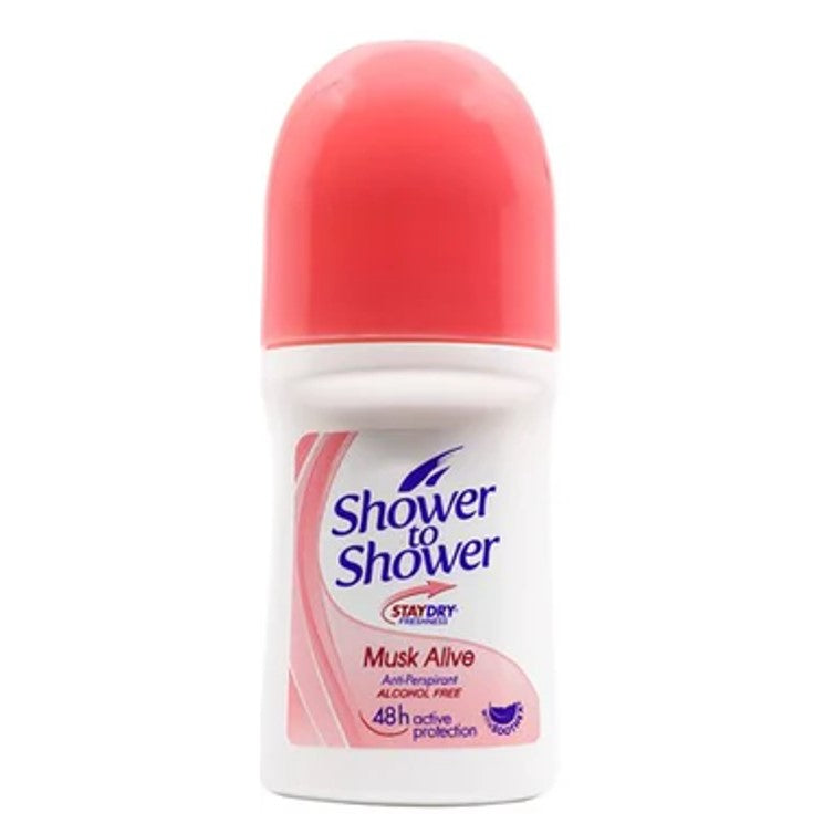 Shower to Shower Musk Alive Dawn Antiperspirant Roll On