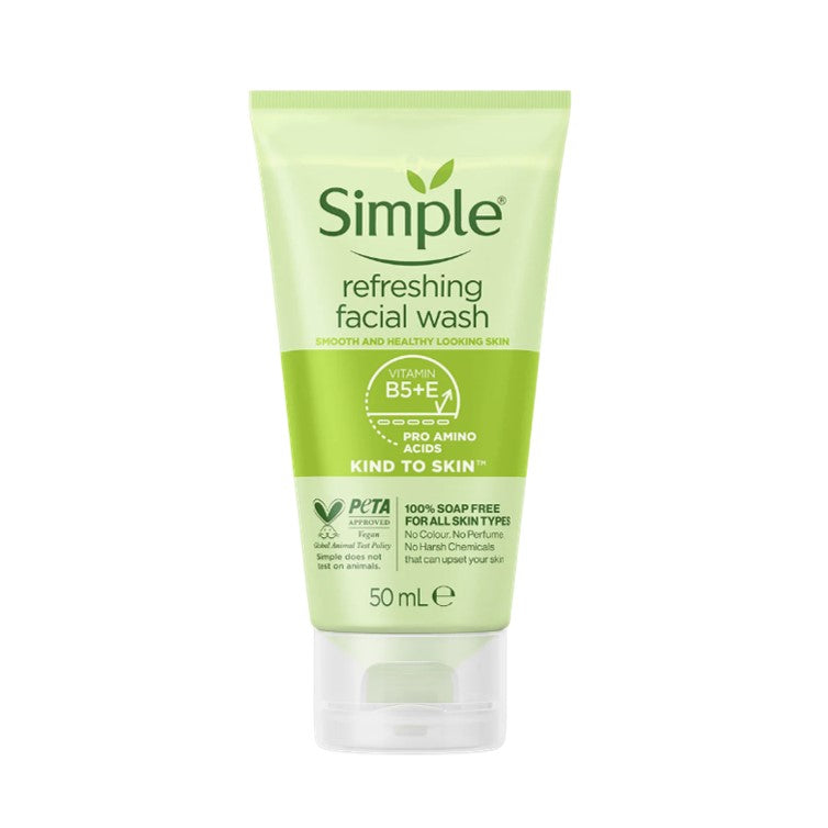 Simple Refreshing Facial Wash Kind to Skin 50ml