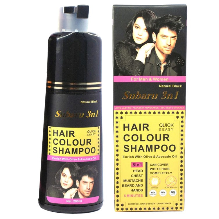 Subaru 3 IN 1 Hair Color Shampoo Natural Black 200ml