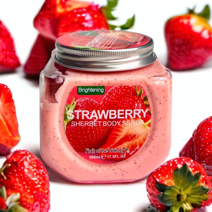 Wokali Strawberry Body Scrub 500ml