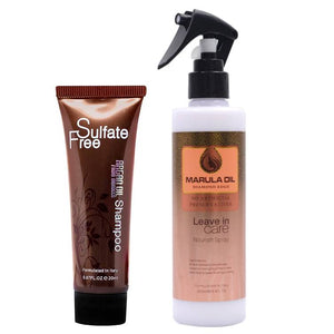 Argan Marula Oil Leave In Care Nourish Spray 250ml & Sulfate Free Shampoo 20ml