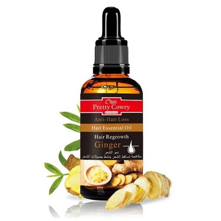 Pretty Cowry Ginger Hair Essential Oil Regrowth Anti Hair Loss 50ml