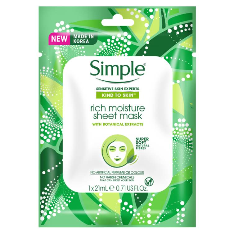 Simple Kind to Skin Rich Moisture Sheet Mask