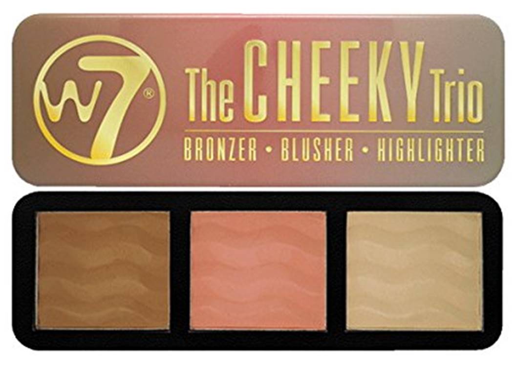 W7 The Cheeky Trio Bronzer Blusher Highlighter Palette